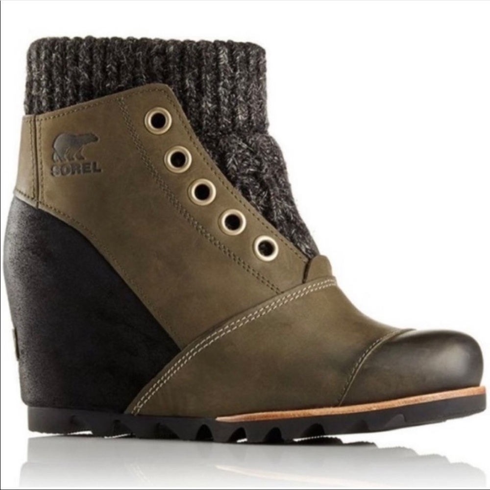 Sorel Joanie Sweater Knit Wedge Boot Bootie 9.5